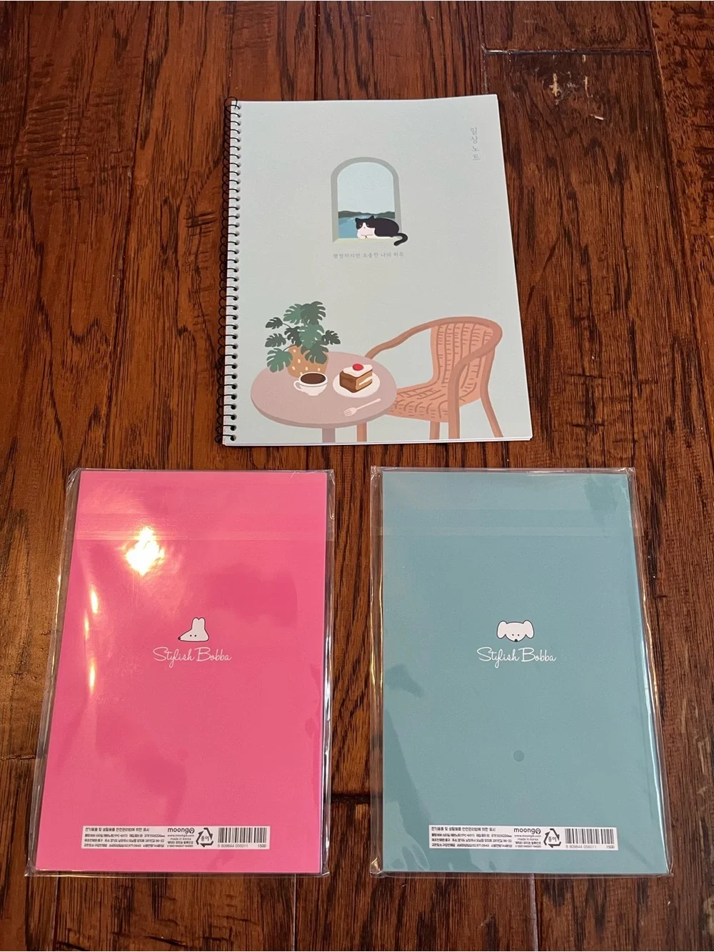 Stylish Bobba Notebook Set — Pink & Teal